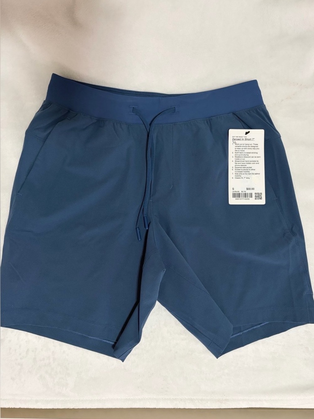 Lululemon men shorts zeroed in short ‘7 size small, brand new